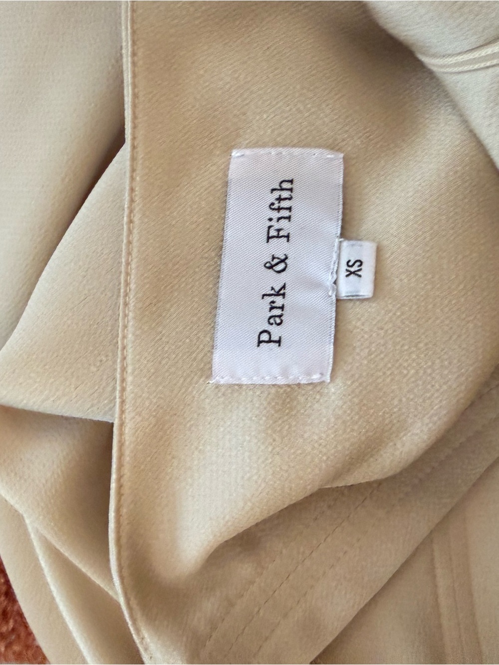 Park & Fifth Brodie Strapless Satin Slip Dress in Champagne Gold - Picture 5 of 5